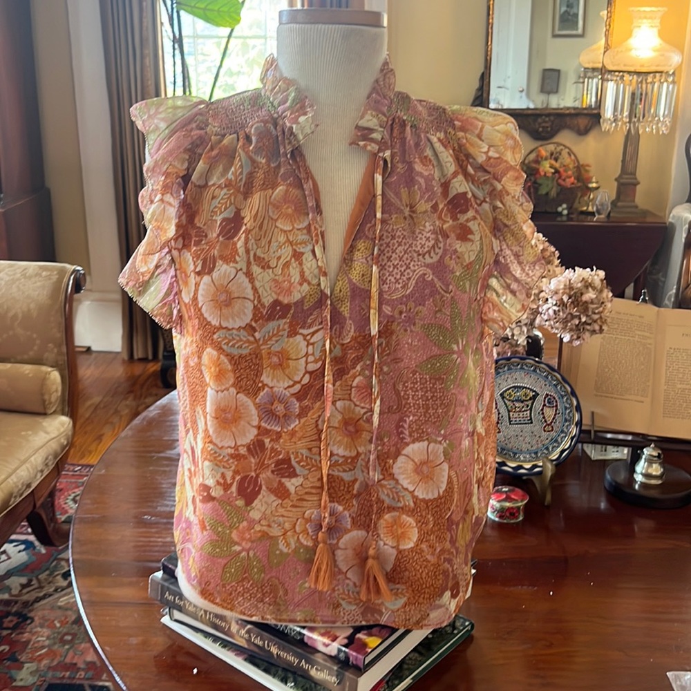 Eighteen Muse Floral Boho Ruffled Top